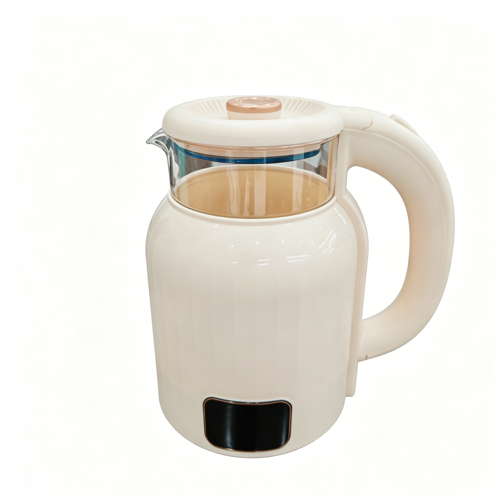 1.8L Round Body Semi-transparent Glass Kettle