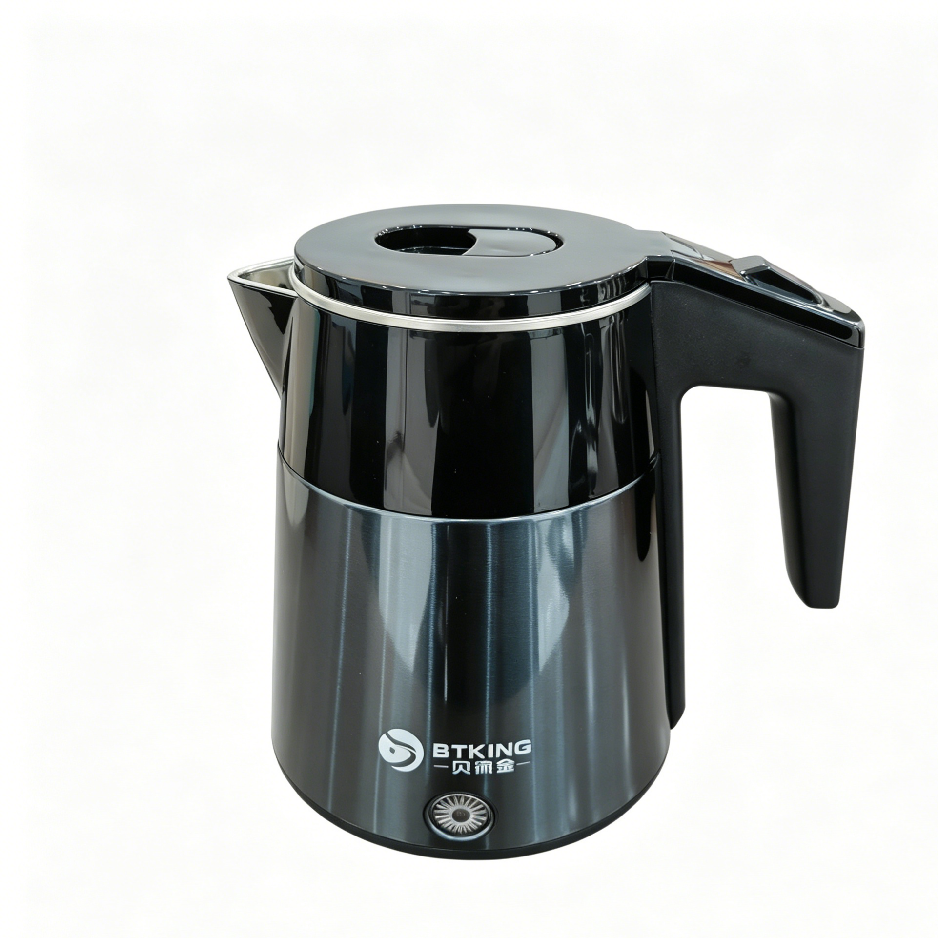 1L Straight Body Soft Touch Kettle, Partial Stainless Steel