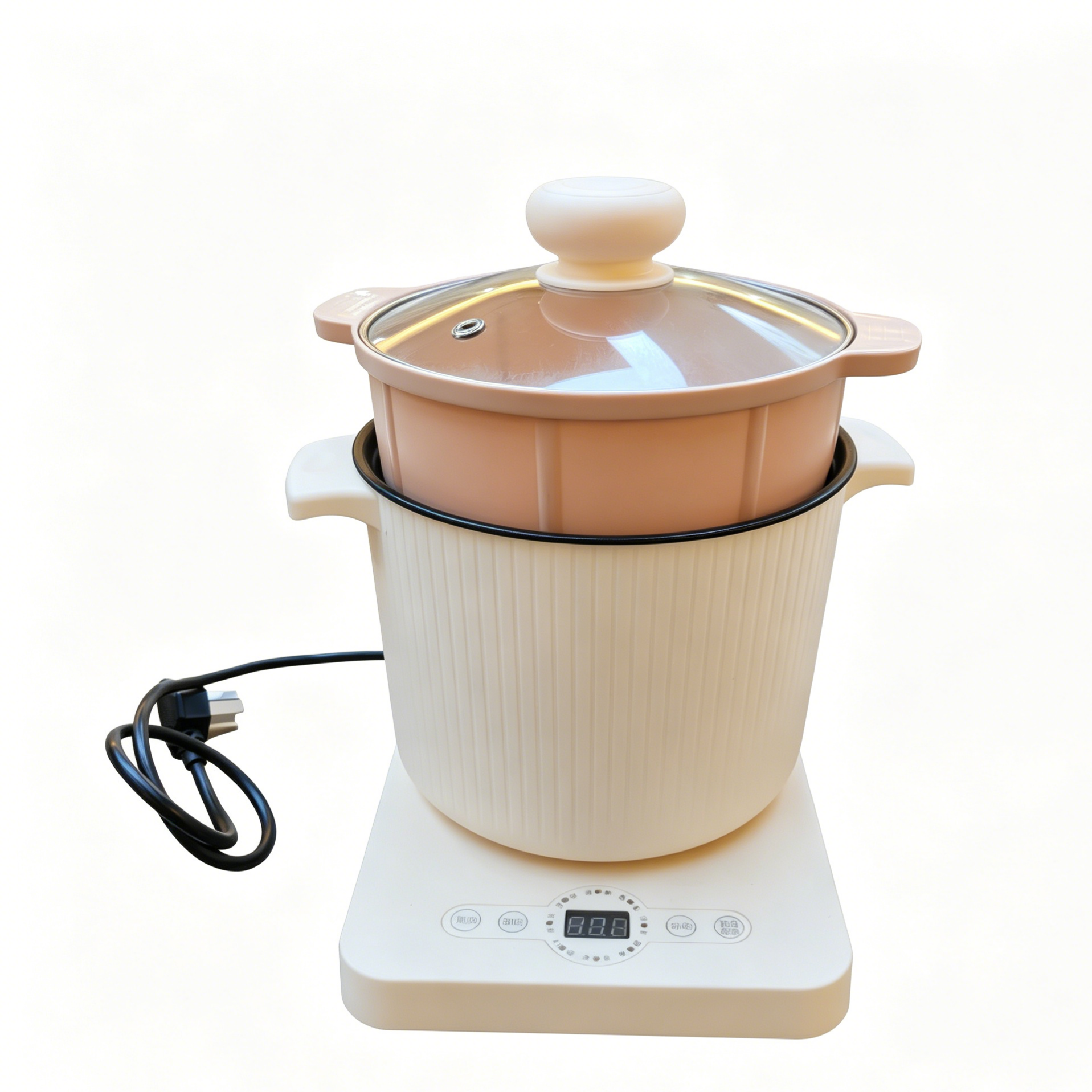 1.8L Electric Cooking Pot with Double Handles