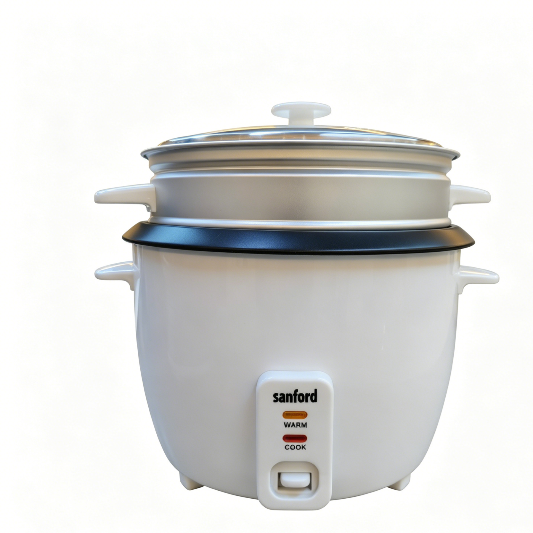 White Drum-shaped Mechanical Rice Cooker