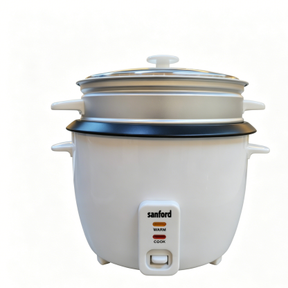 White Drum-shaped Mechanical Rice Cooker