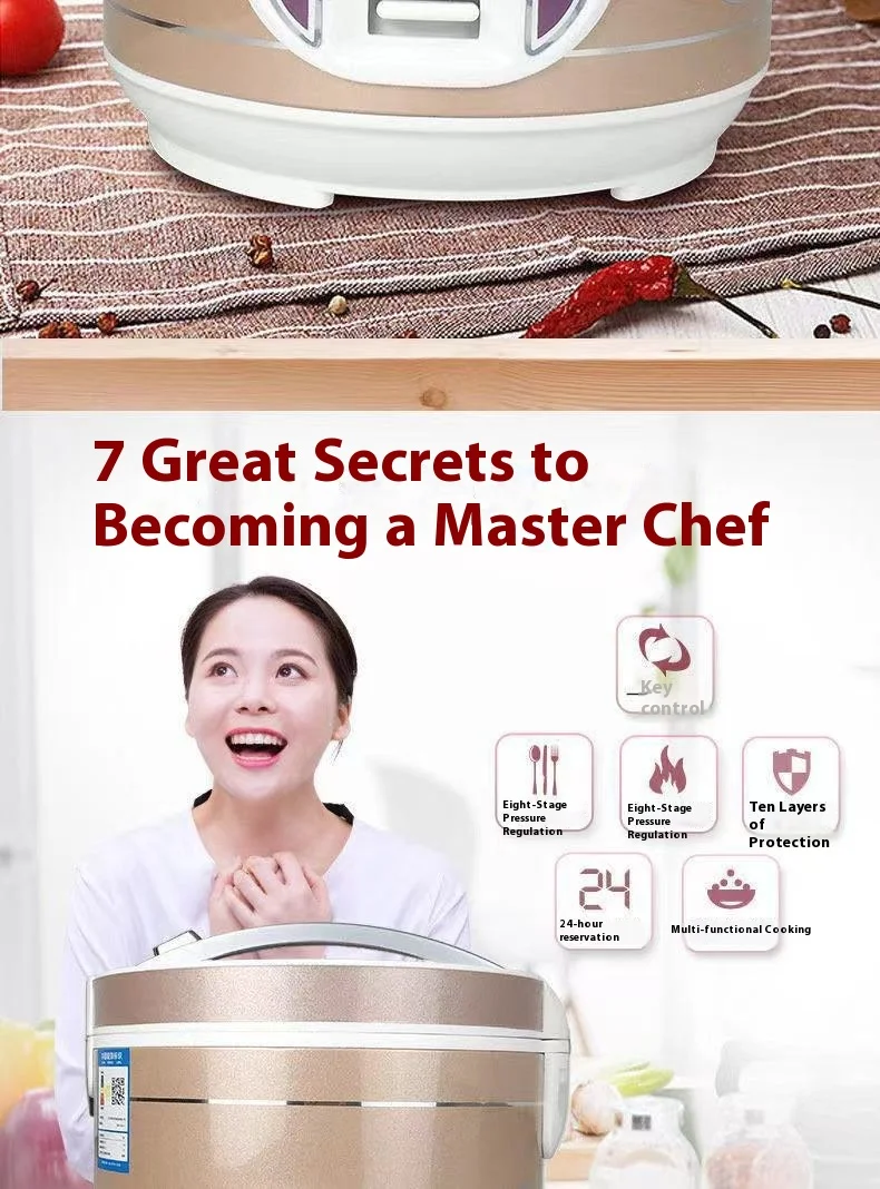 Hot Sale Promotional Gift Manufacturer's Popular 5L Electric Rice Cooker Household Soup Separator Guoyuan Health Pot Measuring