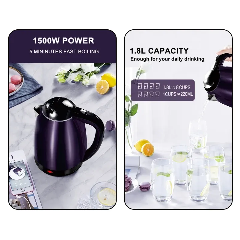 New Design  Plastic Liter Quality Electronic Water Kettle Electric Jug Kettle Home Appliances-Honghao Appliances