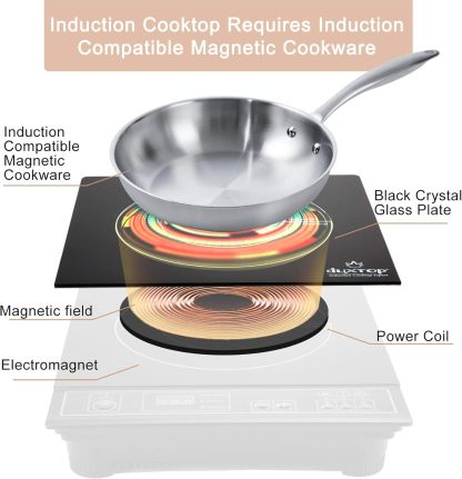 Duxtop 1800W Portable Induction Cooktop, Gold 8100MC/BT-180G3
