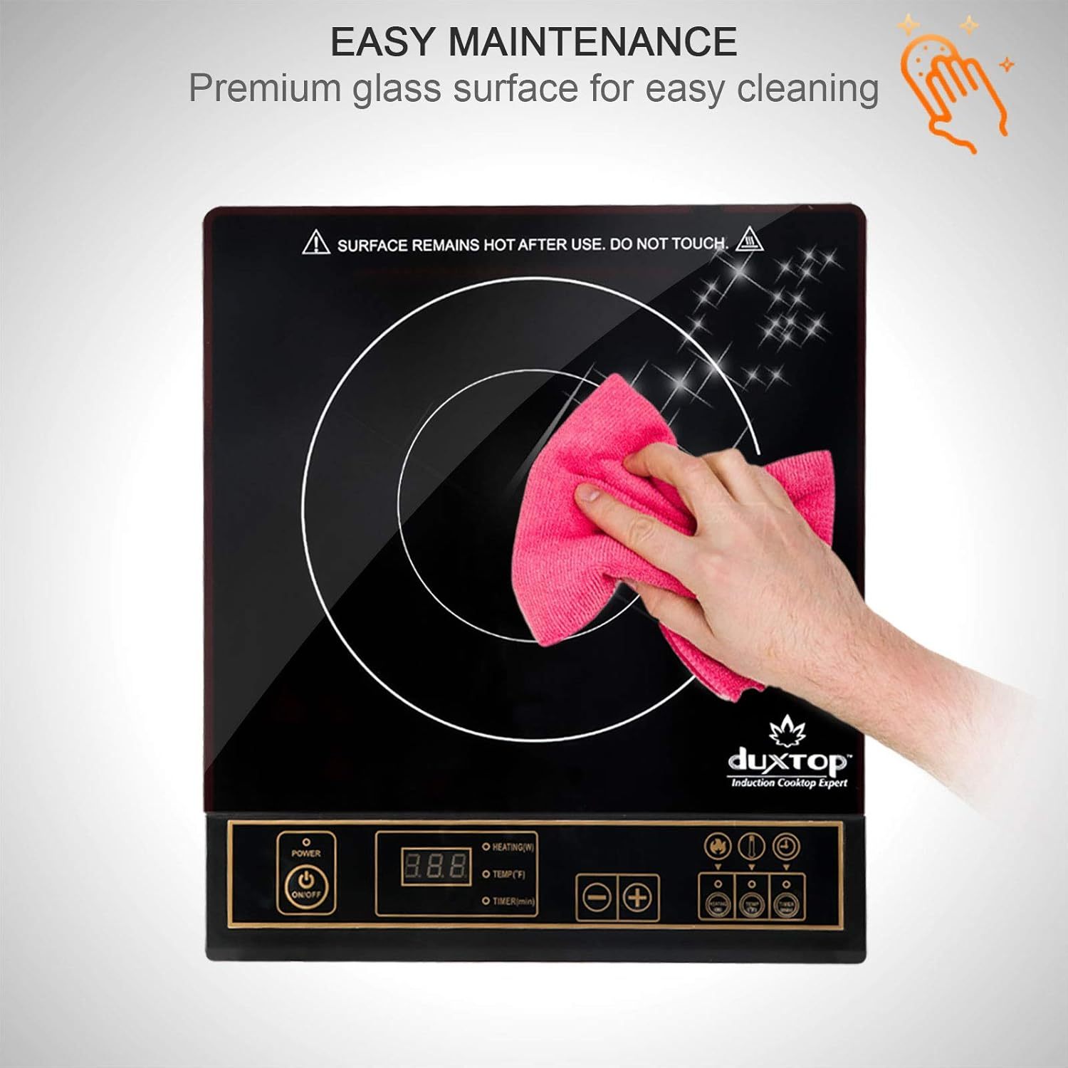 Duxtop 1800W Portable Induction Cooktop, Gold 8100MC/BT-180G3