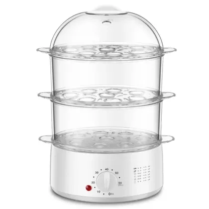 Factory Price Mini Small Multi-Layer Transparent Timer Multi-Functional Home Electric Steamer-Honghao Appliances