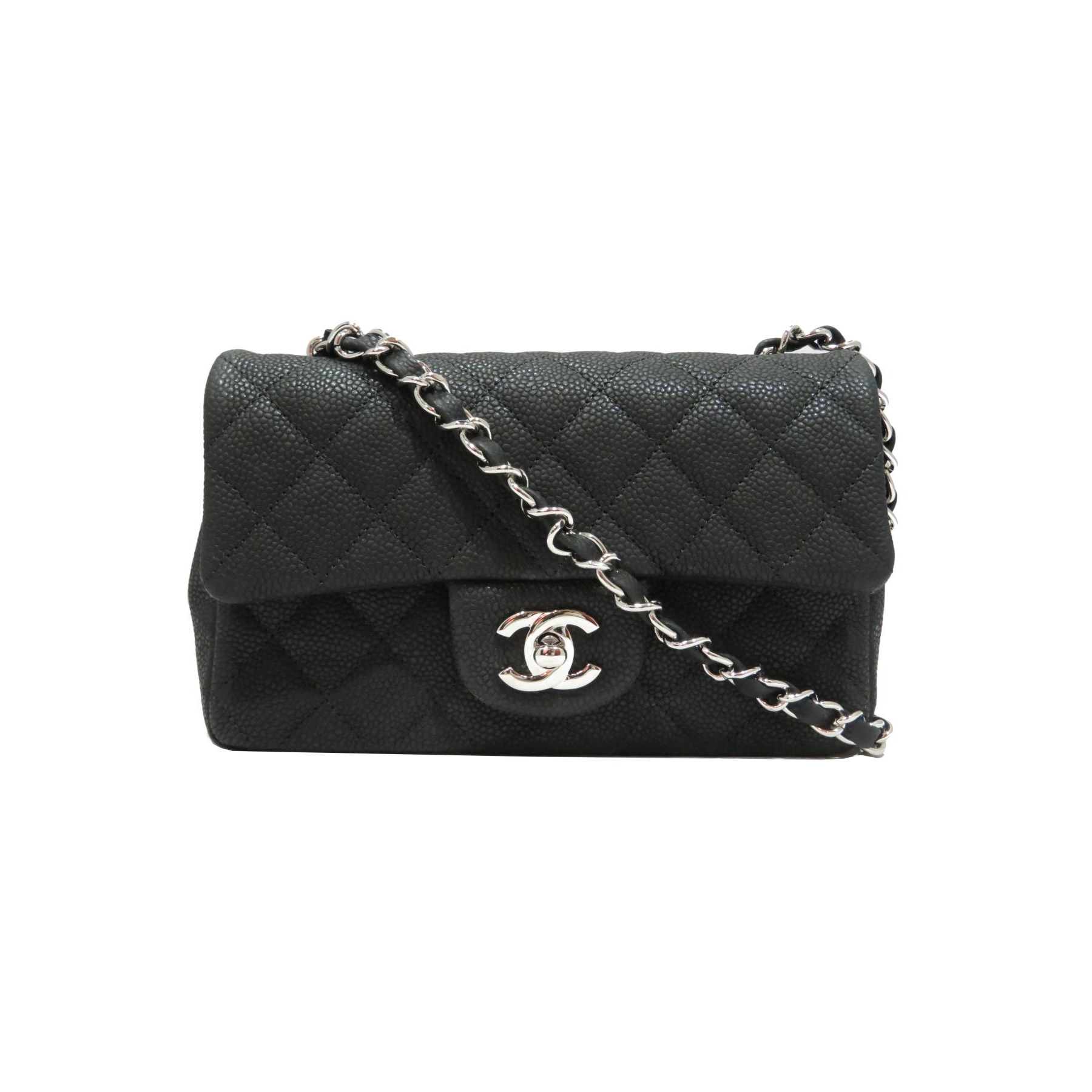 CHANEL シャネル 1116キャビア牛の皮です 銀鎖です