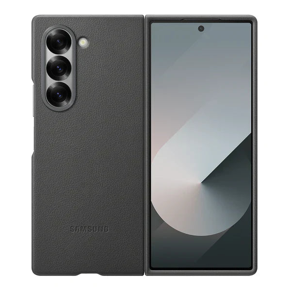 Galaxy Z Fold 7 black leather flip case Cosmos Joy