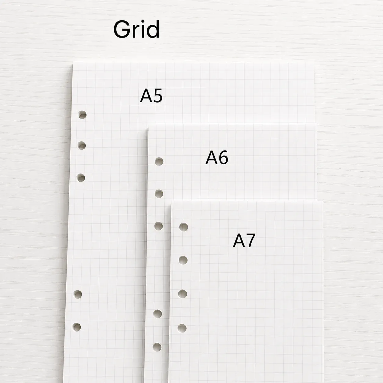 A5 A6 A7 grid refill paper for 6-ring savings binder