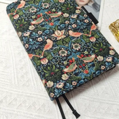 Close-up of premium fabric textures for planner covers fits Hobonichi A5 Cousin and A6 Techo