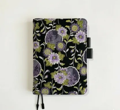 Handmade A6 Planner Cover compatible with Hobonichi - Premium Embroidered Fabric Sleeve by ABIGALECrafts