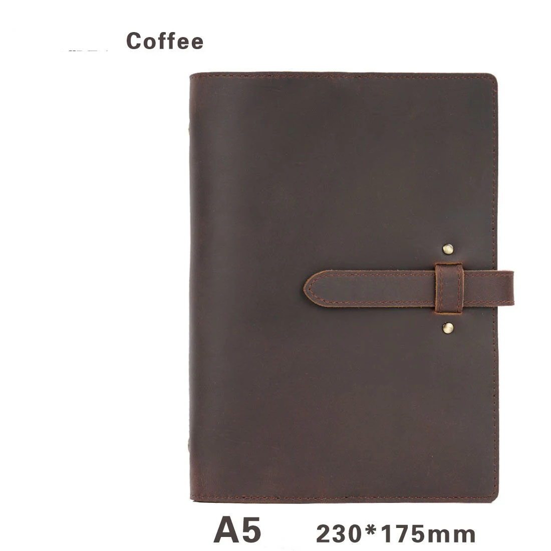 ABIGALECrafts Personalized Leather 6-Ring Binder A5 A6 - Custom Engraved Refillable Journal Cover, Handmade Vintage Planner for Business & Gift