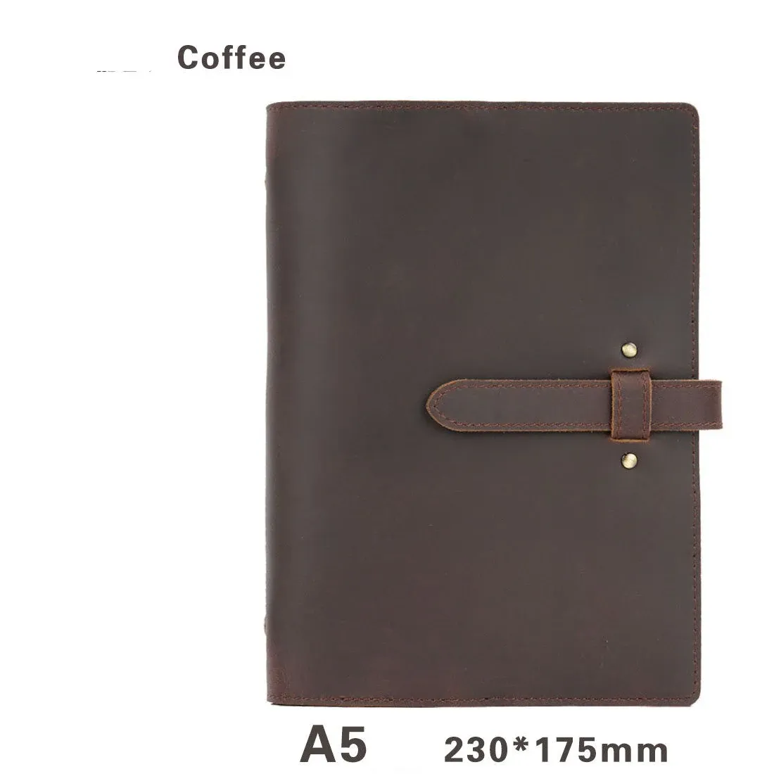 ABIGALECrafts Personalized Leather 6-Ring Binder A5 A6 - Custom Engraved Refillable Journal Cover, Handmade Vintage Planner for Business & Gift