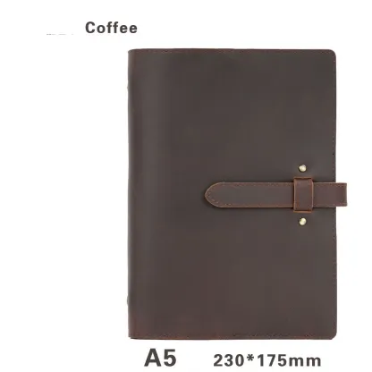 ABIGALECrafts Personalized Leather 6-Ring Binder A5 A6 - Custom Engraved Refillable Journal Cover, Handmade Vintage Planner for Business & Gift