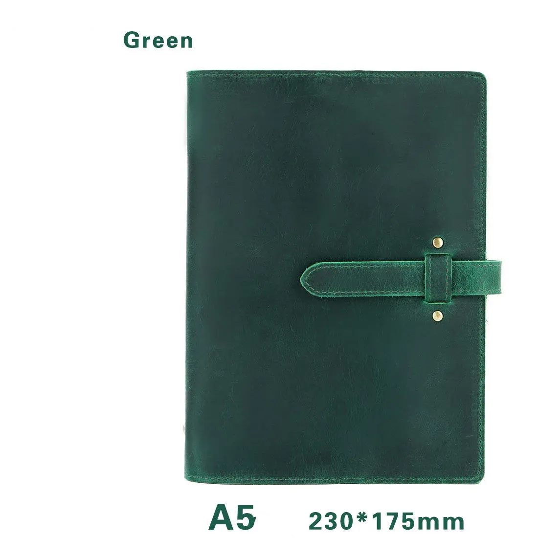 ABIGALECrafts Personalized Leather 6-Ring Binder A5 A6 - Custom Engraved Refillable Journal Cover, Handmade Vintage Planner for Business & Gift