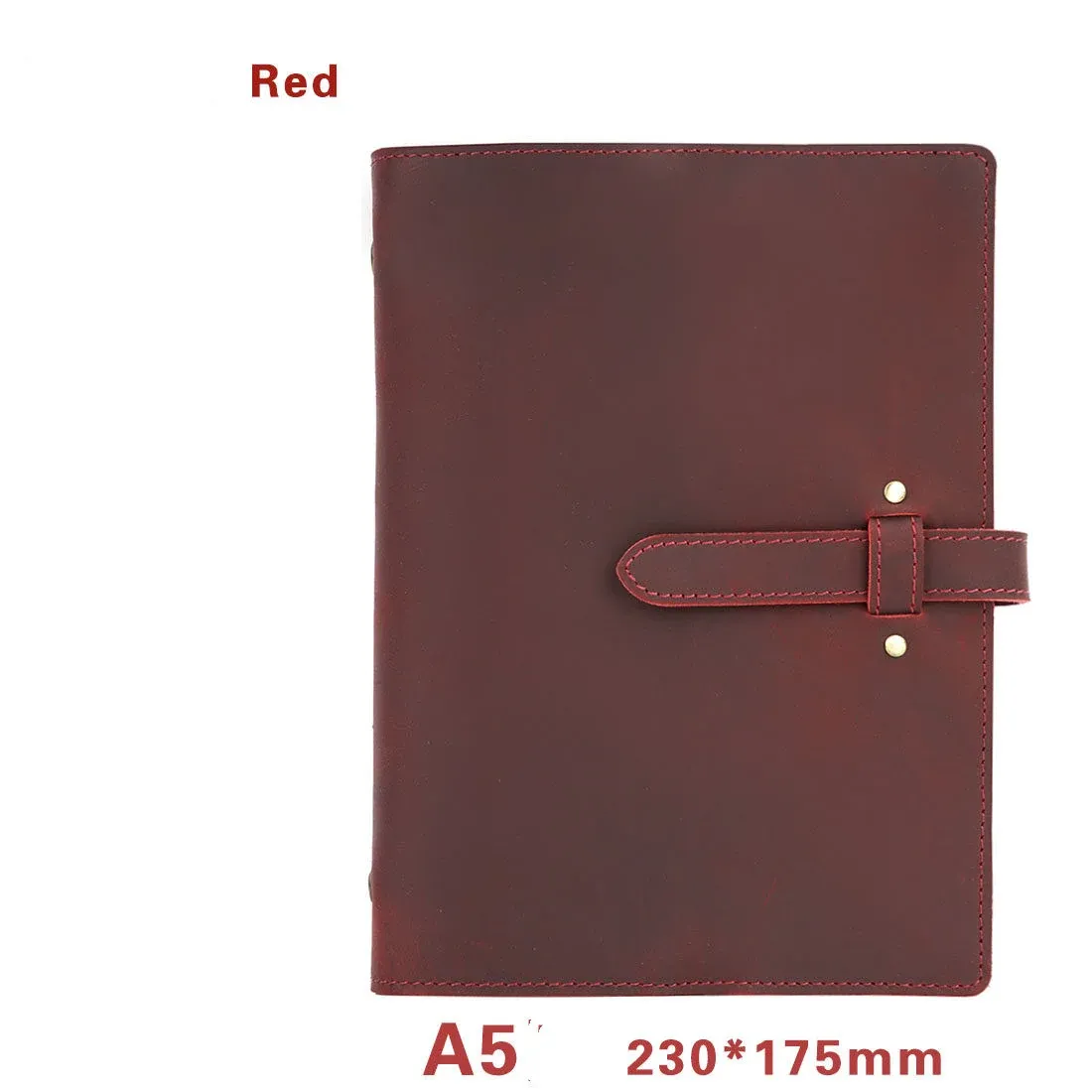 ABIGALECrafts Personalized Leather 6-Ring Binder A5 A6 - Custom Engraved Refillable Journal Cover, Handmade Vintage Planner for Business & Gift