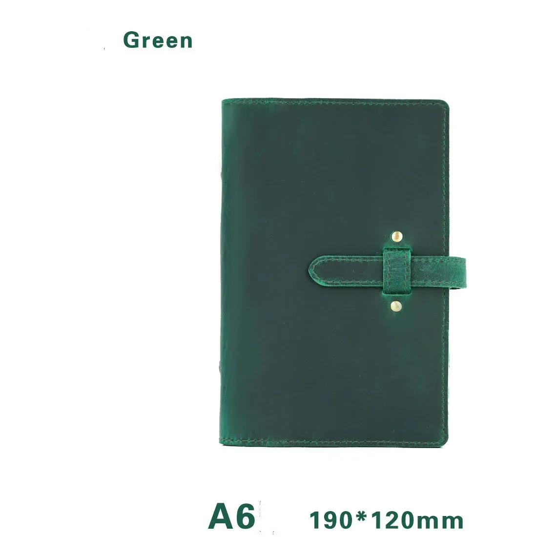 ABIGALECrafts Personalized Leather 6-Ring Binder A5 A6 - Custom Engraved Refillable Journal Cover, Handmade Vintage Planner for Business & Gift