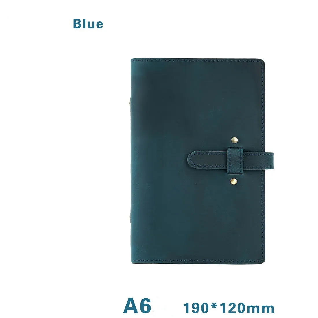 ABIGALECrafts Personalized Leather 6-Ring Binder A5 A6 - Custom Engraved Refillable Journal Cover, Handmade Vintage Planner for Business & Gift