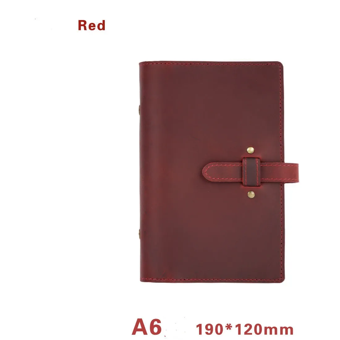 ABIGALECrafts Personalized Leather 6-Ring Binder A5 A6 - Custom Engraved Refillable Journal Cover, Handmade Vintage Planner for Business & Gift