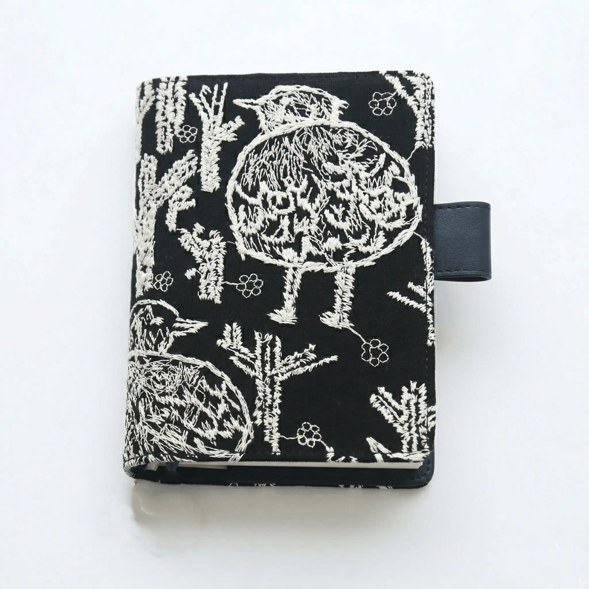Handmade Bird Embroidered Planner Cover | Fit Hobonichi A6 & A5