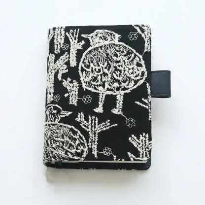 Handmade Bird Embroidered Planner Cover | Fit Hobonichi A6 & A5