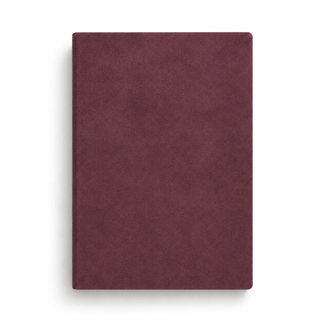 Burgundy A5 vegan leather journal cover with minimalist design