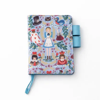 Handmade embroidered fabric cover perfectly fits Hobonichi  A5 cousin planner original.