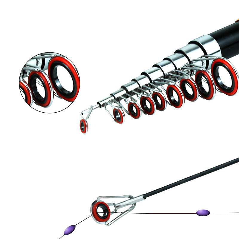 Fishing spinning reel included with telescopic rod kit