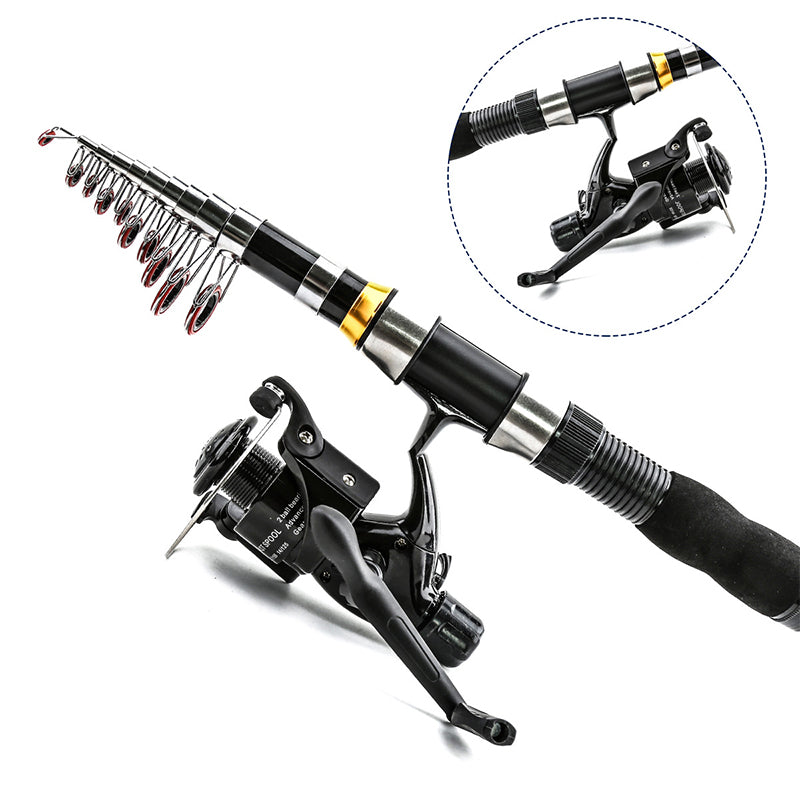 Fiberglass telescopic fishing rod