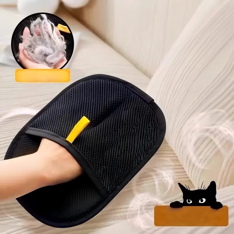 Reusable Pet Hair Remover Glove for Furniture, Static Cling Fur & Lint Remover Mitt for Cats & Dogs