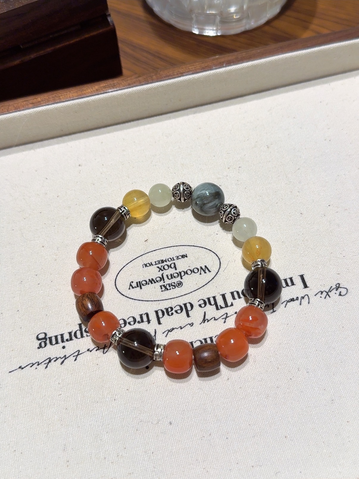 南紅瑪瑙鷹眼石手串