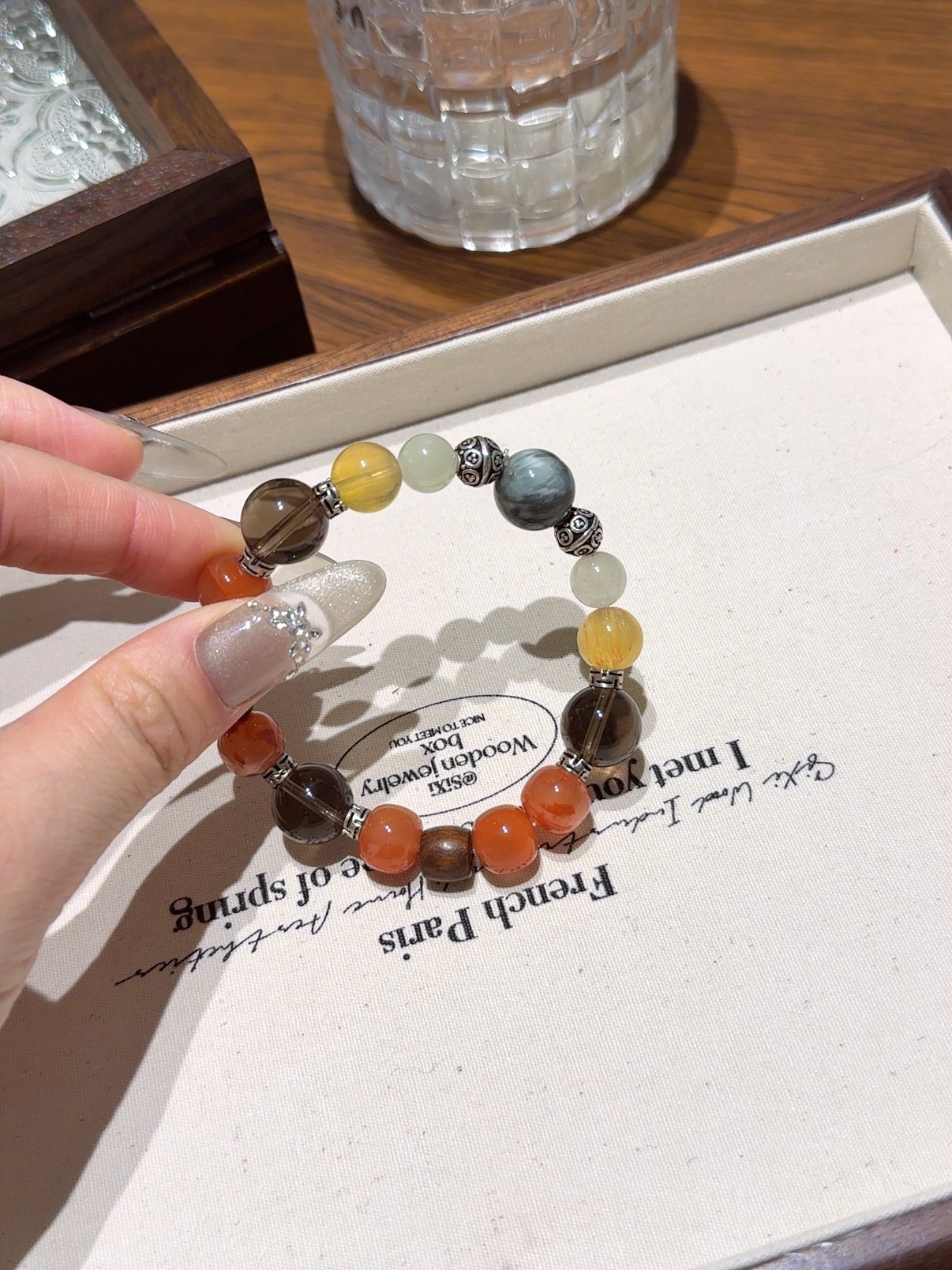 南紅瑪瑙鷹眼石手串