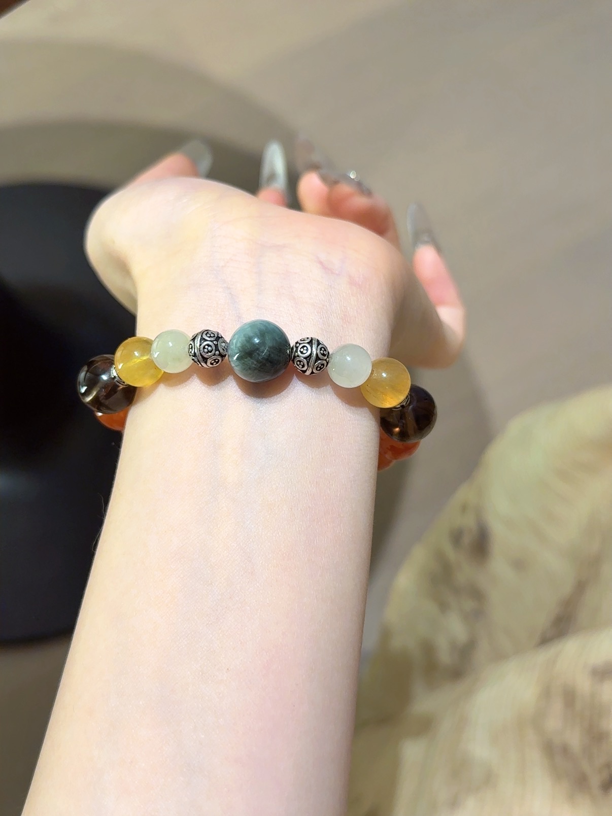 南紅瑪瑙鷹眼石手串