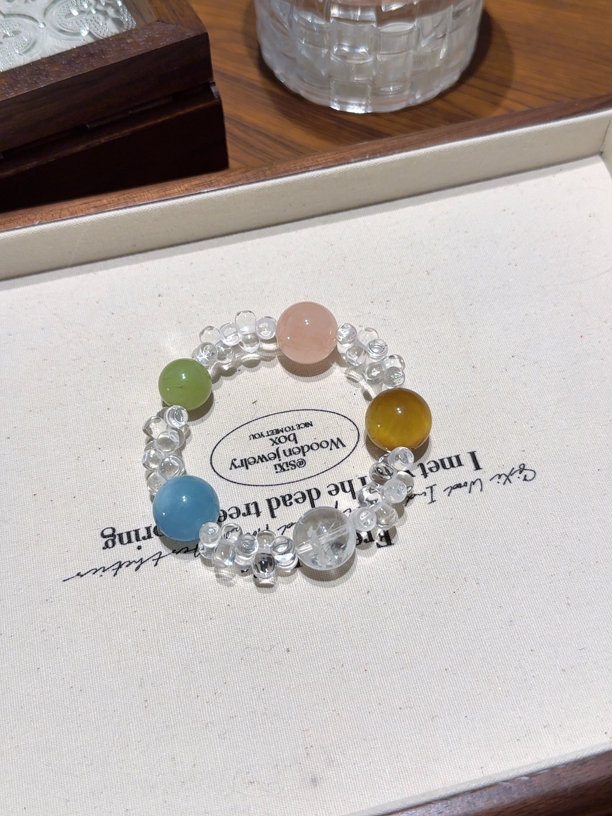 白水晶五行珠手串