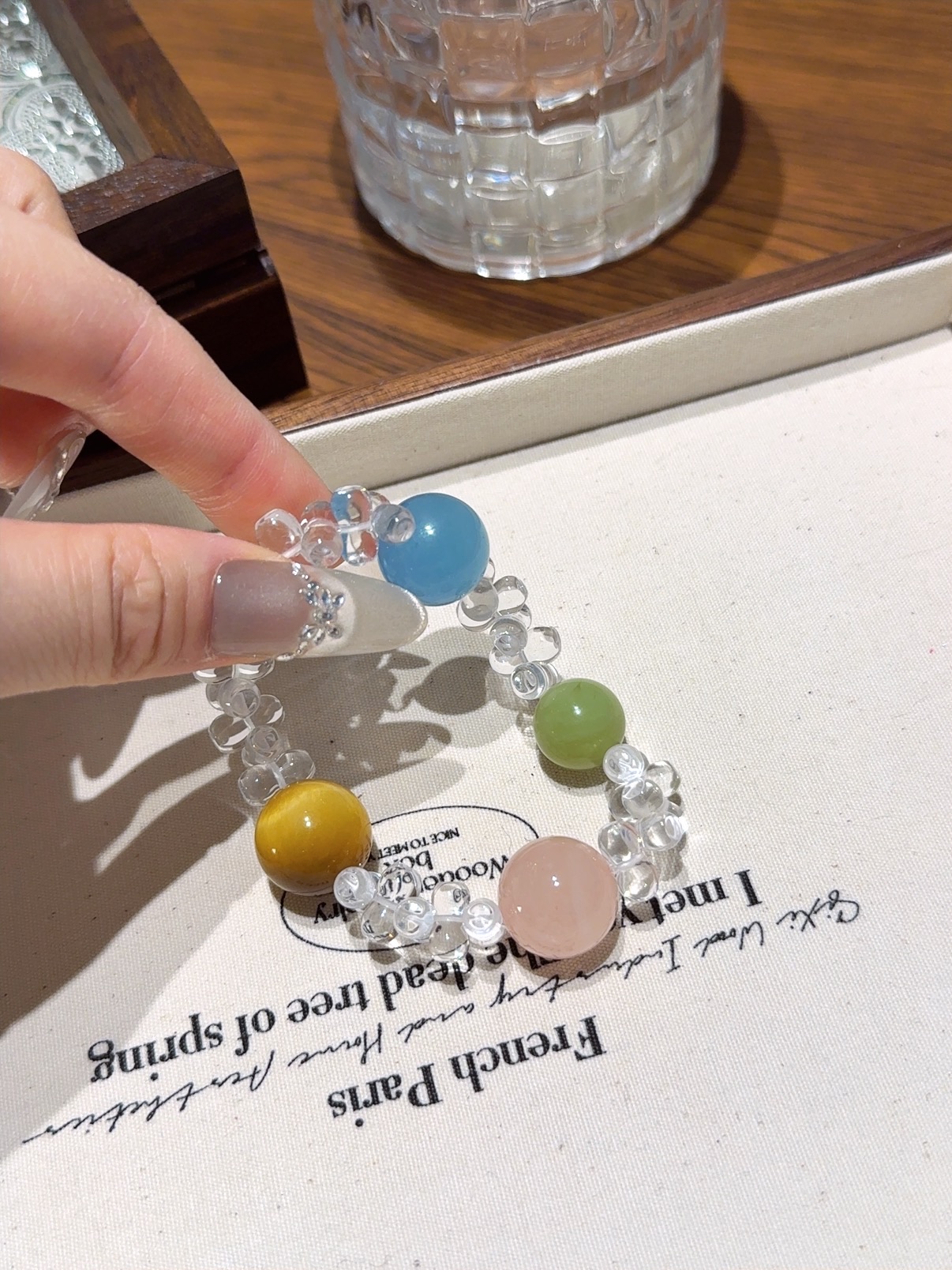 白水晶五行珠手串