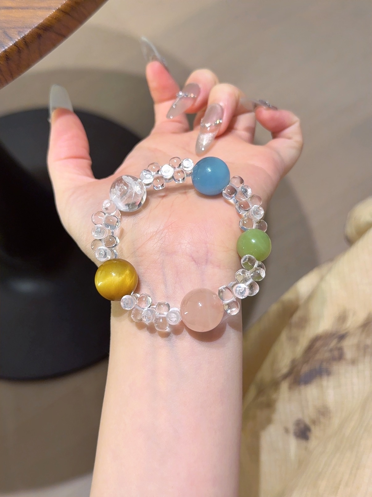 白水晶五行珠手串