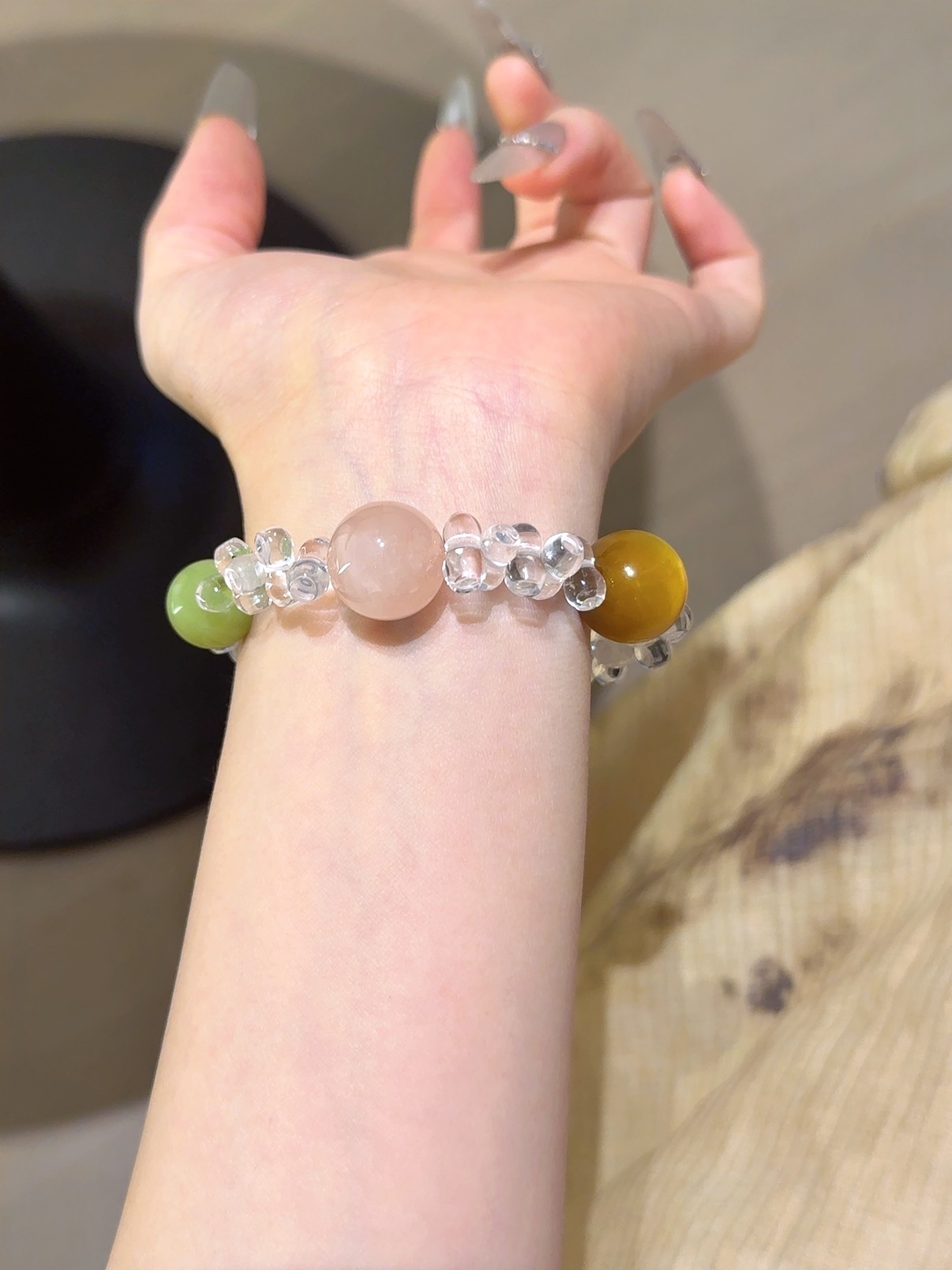 白水晶五行珠手串