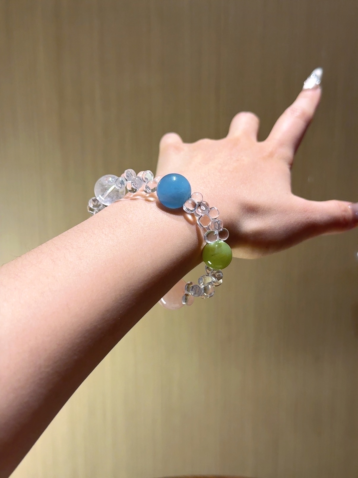 白水晶五行珠手串