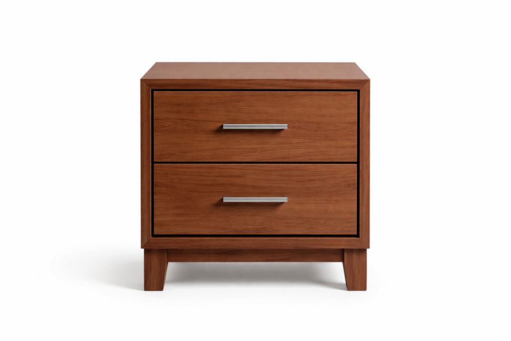 Wooden Nightstand with Two Drawers 50cm x 40cm x 55cm