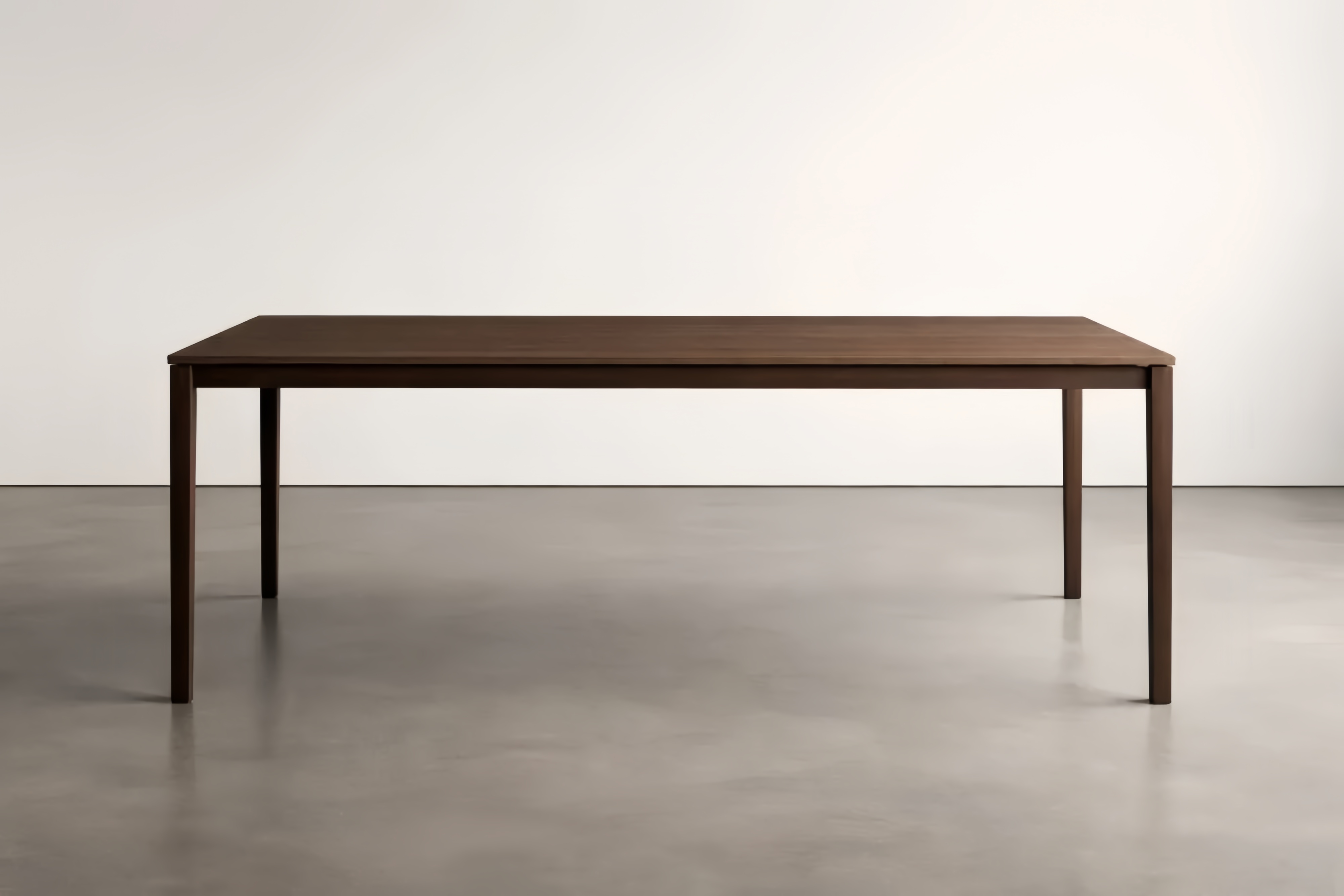 180x90x75cm Dark Walnut MDF Dining Table with Walnut Veneer