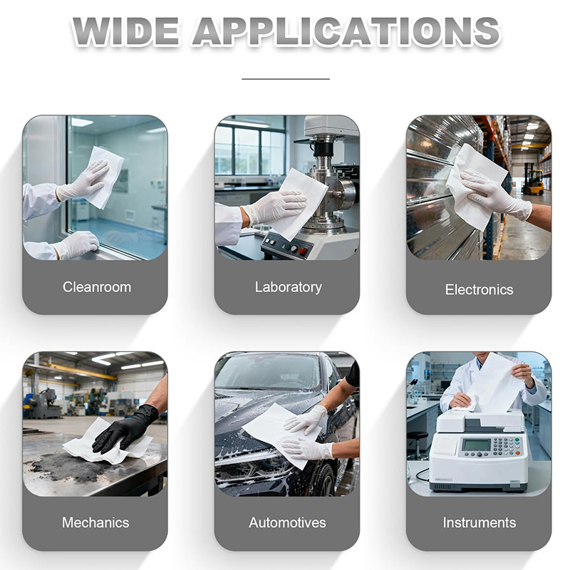 Industrial dust-free wiping paper