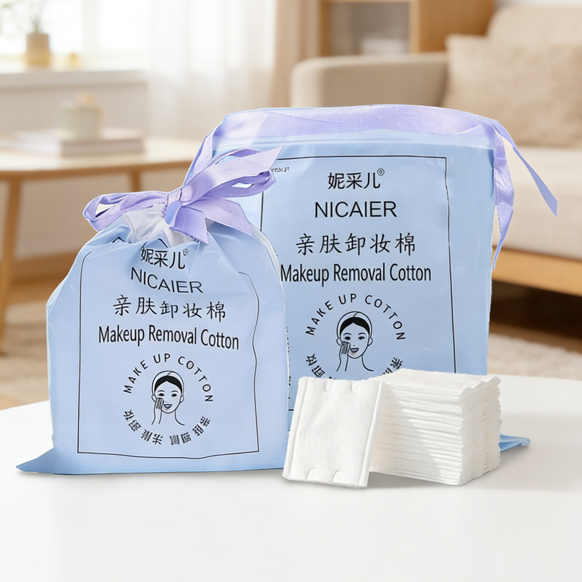 Square Cotton Pads for Face (200pcs)