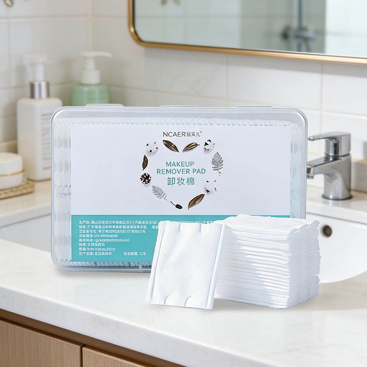 Boxed Square Cotton Pads for Face (200pcs)