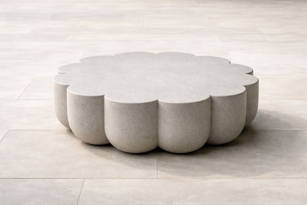 Concrete Flower Shaped Coffee Table