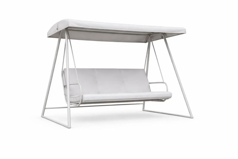 Outdoor steel Frame Swing Chair with Canopy Gray