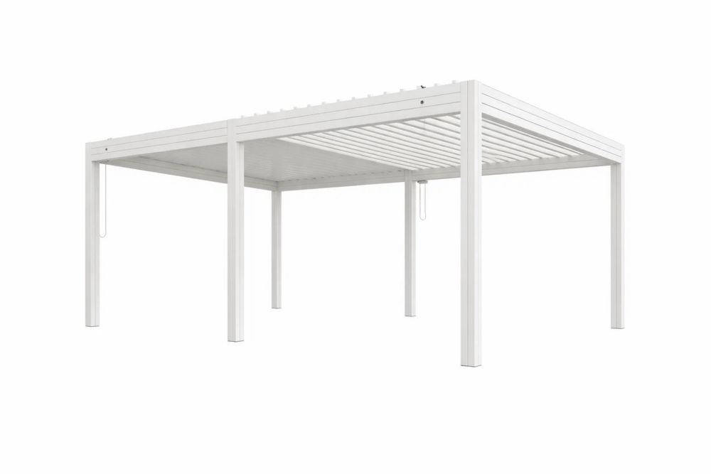 White Aluminum Retractable Roof Pergola 4m x 3m×2.4m