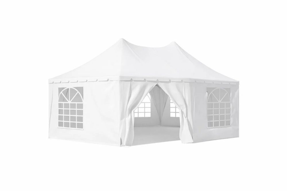 White Outdoor Gazebos with Windows PVC
