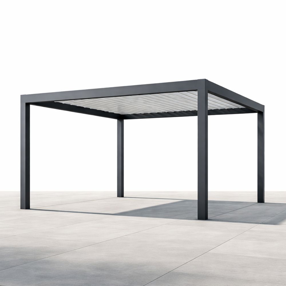 Outdoor Aluminum Pergola 300cm x 300cm x 250cm-Decorivano