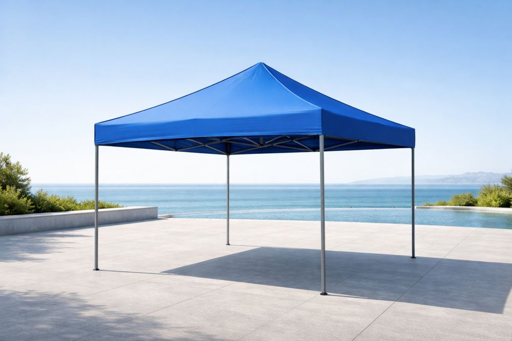 Blue Outdoor Canopy Tent 3x3×2.5m Steel Frame-Lumestio