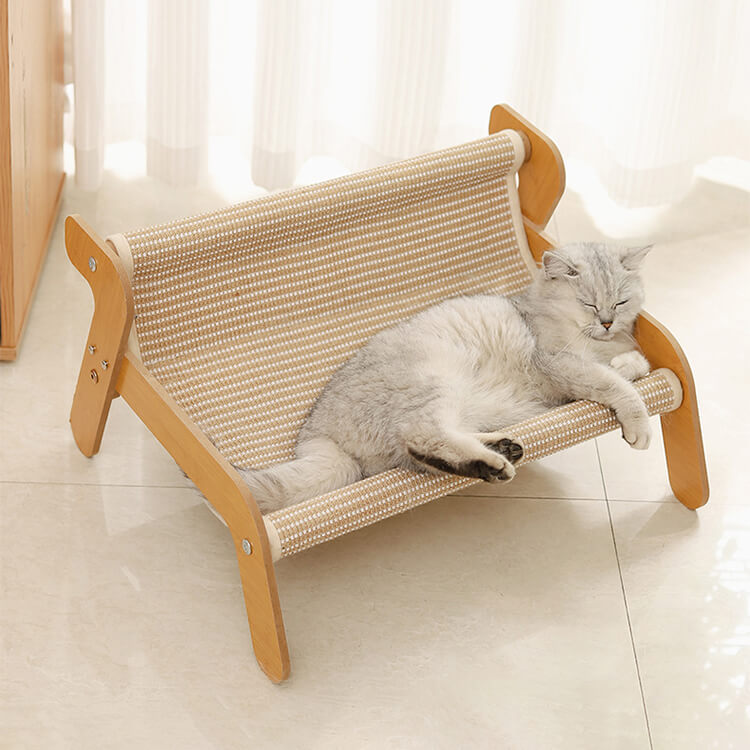 Wooden cat bed